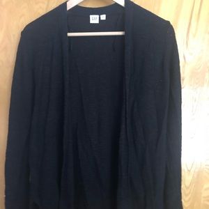 Black cardigan sweater